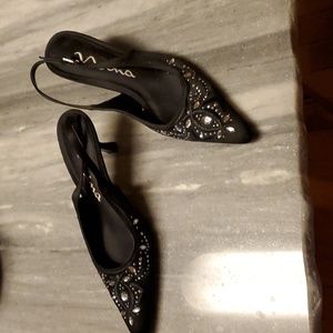 Nina black with jewels 7M like new
